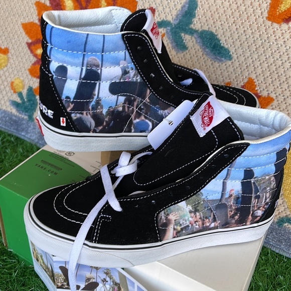 Vans Sk8-Hi Moca Frances Stark/Black Men’s sneakers - skate shoes - Picture 11 of 16